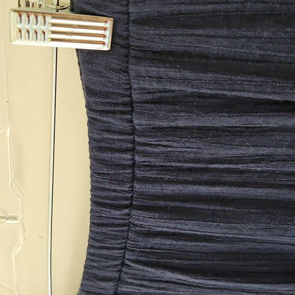 Navy Blue Tiered Mini Skirt Gauze Size Medium‎ - Picture 7 of 10
